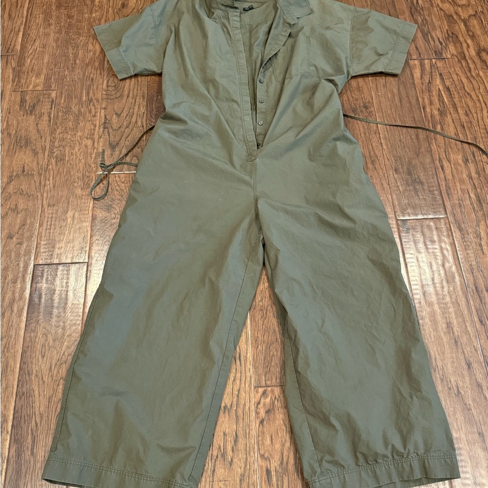 Banana Republic Olive Green Cargo Jumpsuit Pants - Picture 4 of 9